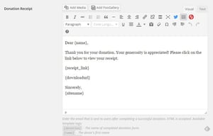 For the attachment link to appear in your emails, you'll need to add the {attachmenturl} email tag into your email settings.