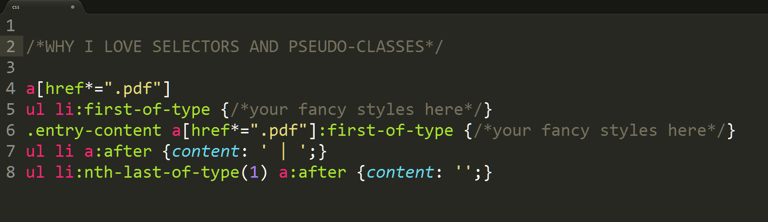 CSS Selectors Screenshot