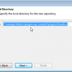 Choose your xampp install and then the plugin directory to download the repository to