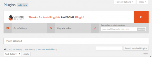 Screenshot of a generic activation banner. It has a logo in the upper-left, three customizable ctas, and a clear and obvious exit button.
