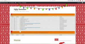 Scott Steward graced his Ugly Sweater Website with the ugliest thing a WordPress developer can see: A PHP WARNING!! AHHHH!!!