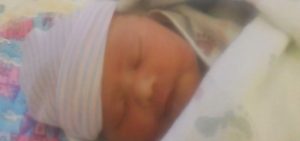 Noelle, new born, sleeping.