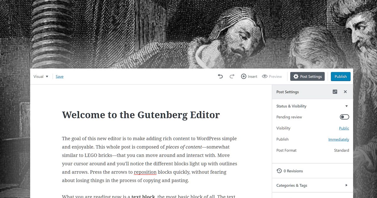 WordPress Gutenberg First Impressions