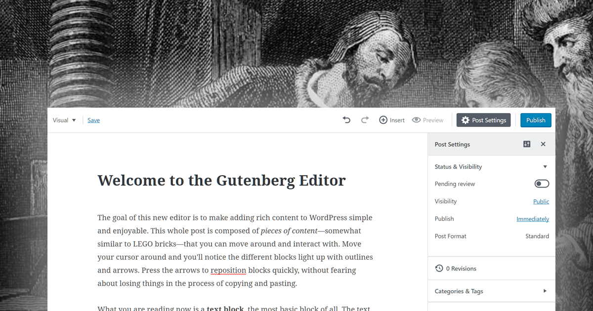 WordPress Gutenberg First Impressions